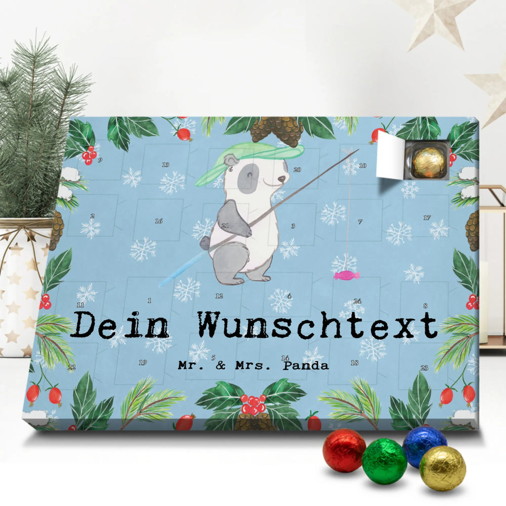 Personalisierter Schoko Adventskalender Panda Angeln Personalisierter Adventskalender, Adventskalender mit Namen, Geschenk, Sport, Sportart, Hobby, Schenken, Danke, Dankeschön, Auszeichnung, Gewinn, Sportler, angeln, Angelsport, Angelverein, Angler, angeln gehen, Hobbyangler