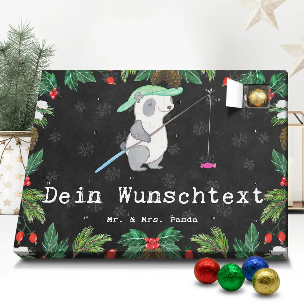 Personalisierter Schoko Adventskalender Panda Angeln Personalisierter Adventskalender, Adventskalender mit Namen, Geschenk, Sport, Sportart, Hobby, Schenken, Danke, Dankeschön, Auszeichnung, Gewinn, Sportler, angeln, Angelsport, Angelverein, Angler, angeln gehen, Hobbyangler