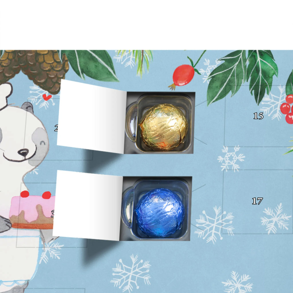 Personalisierter Schoko Adventskalender Panda Backen Personalisierter Adventskalender, Adventskalender mit Namen, Geschenk, Sport, Sportart, Hobby, Schenken, Danke, Dankeschön, Auszeichnung, Gewinn, Sportler, backen, Hobbybäcker, Kuchen backen