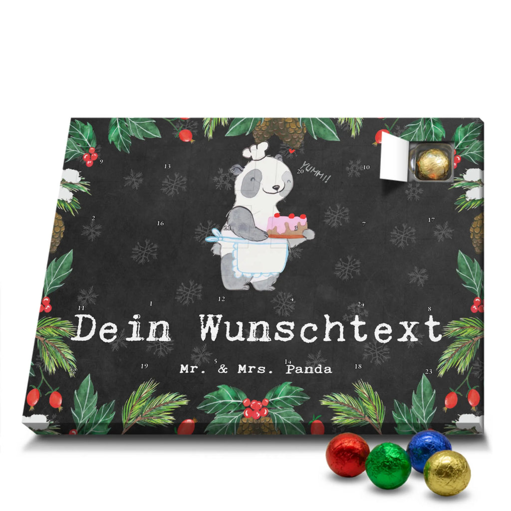 Personalisierter Schoko Adventskalender Panda Backen Personalisierter Adventskalender, Adventskalender mit Namen, Geschenk, Sport, Sportart, Hobby, Schenken, Danke, Dankeschön, Auszeichnung, Gewinn, Sportler, backen, Hobbybäcker, Kuchen backen