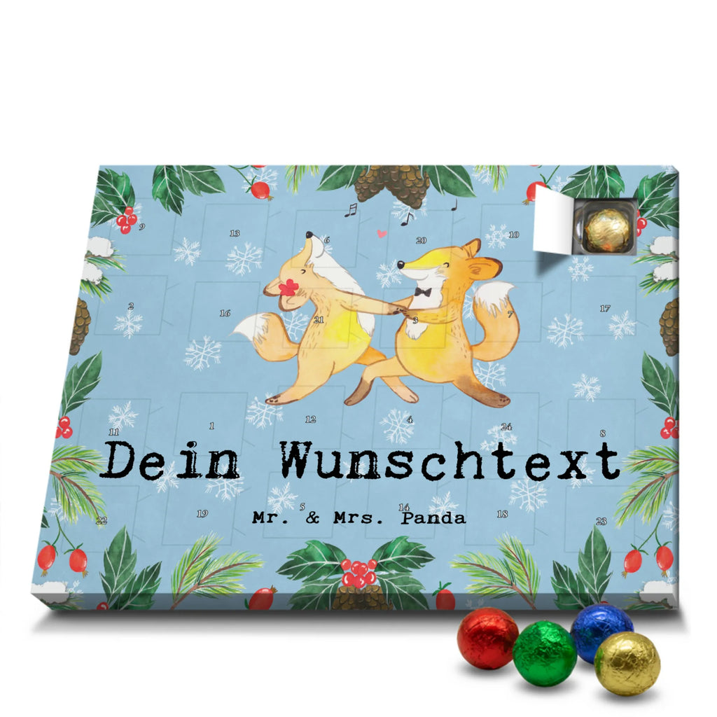 Personalisierter Schoko Adventskalender Füchse Salsa tanzen Personalisierter Adventskalender, Adventskalender mit Namen, Geschenk, Sport, Sportart, Hobby, Schenken, Danke, Dankeschön, Auszeichnung, Gewinn, Sportler, Salsa tanzen, Tanzschule, Tanzen, Tanzkurs