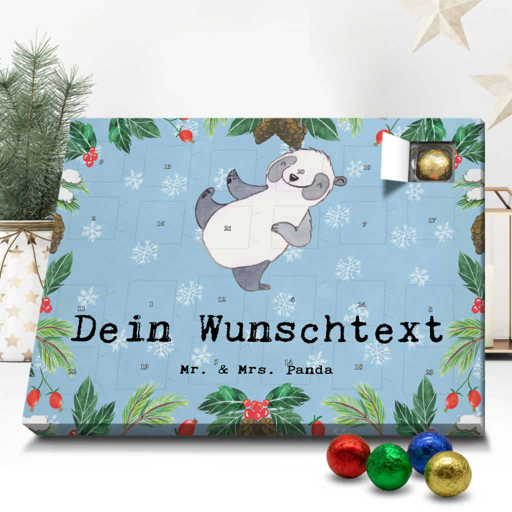 Personalisierter Schoko Adventskalender Panda Kampfkunst Personalisierter Adventskalender, Adventskalender mit Namen, Geschenk, Sport, Sportart, Hobby, Schenken, Danke, Dankeschön, Auszeichnung, Gewinn, Sportler, Kampfkunst, Kampfsportarten, Selbstverteidigung