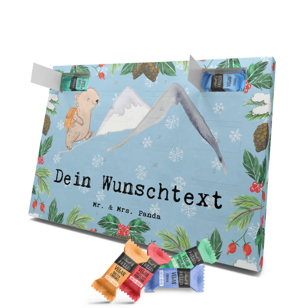 Personalisierter veganer Adventskalender Bär Bergsteigen Personalisierter veganer Adventskalender, Geschenk, Sport, Sportart, Hobby, Schenken, Danke, Dankeschön, Auszeichnung, Gewinn, Sportler, Bergsteigen, wandern, Bergsport, Trekking, Alpinismus, Alpinwandern