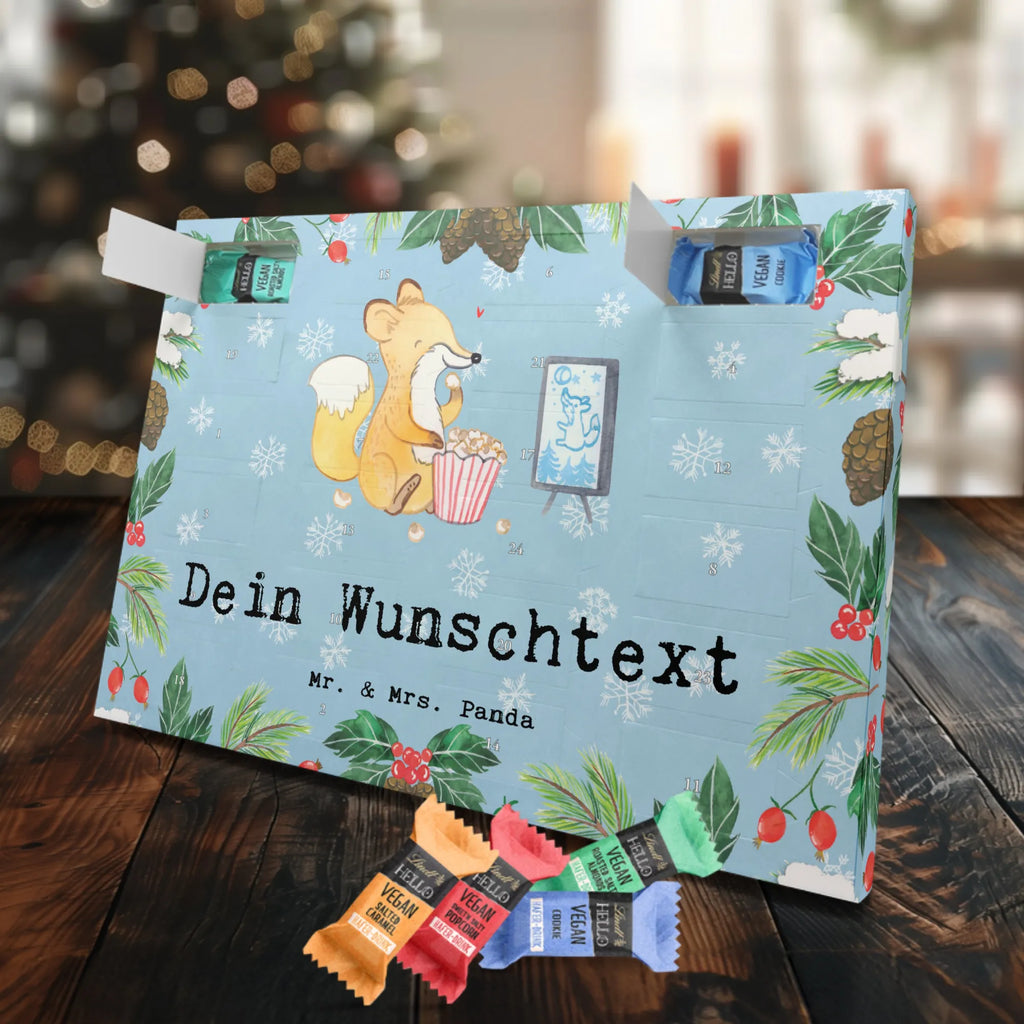 Personalisierter veganer Adventskalender Fuchs Filme gucken Personalisierter veganer Adventskalender, Geschenk, Sport, Sportart, Hobby, Schenken, Danke, Dankeschön, Auszeichnung, Gewinn, Sportler, Filmabend, Filme gucken, TV, Fernsehen, Kino