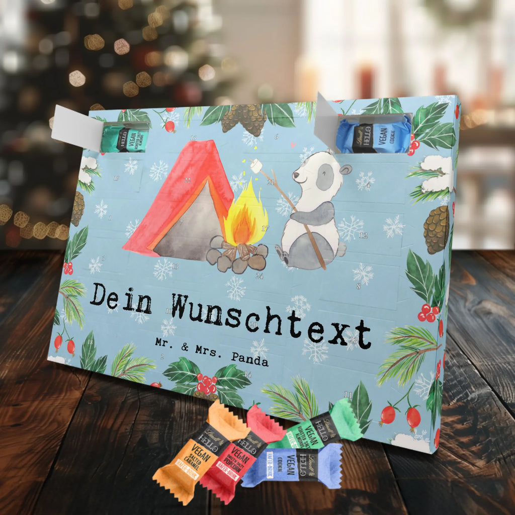 Personalisierter veganer Adventskalender Panda Campen Personalisierter veganer Adventskalender, Geschenk, Sport, Sportart, Hobby, Schenken, Danke, Dankeschön, Auszeichnung, Gewinn, Sportler, Campen, Camping, campen gehen, Zelten, Campingplatz