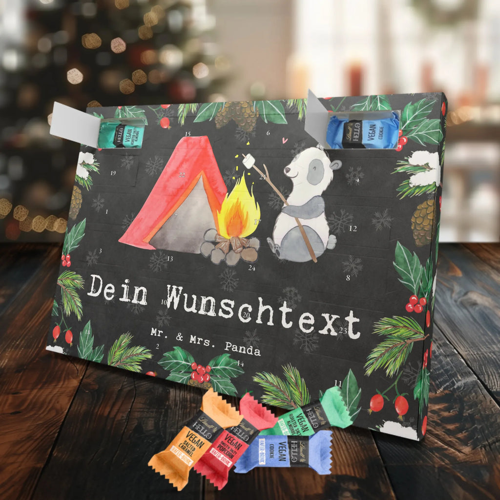 Personalisierter veganer Adventskalender Panda Campen Personalisierter veganer Adventskalender, Geschenk, Sport, Sportart, Hobby, Schenken, Danke, Dankeschön, Auszeichnung, Gewinn, Sportler, Campen, Camping, campen gehen, Zelten, Campingplatz