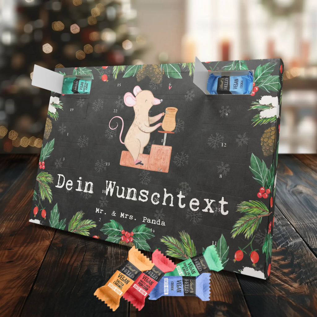 Personalisierter veganer Adventskalender Maus Töpfern Personalisierter veganer Adventskalender, Geschenk, Sport, Sportart, Hobby, Schenken, Danke, Dankeschön, Auszeichnung, Gewinn, Sportler, Töpfern, Töpferei, Töpferkurs