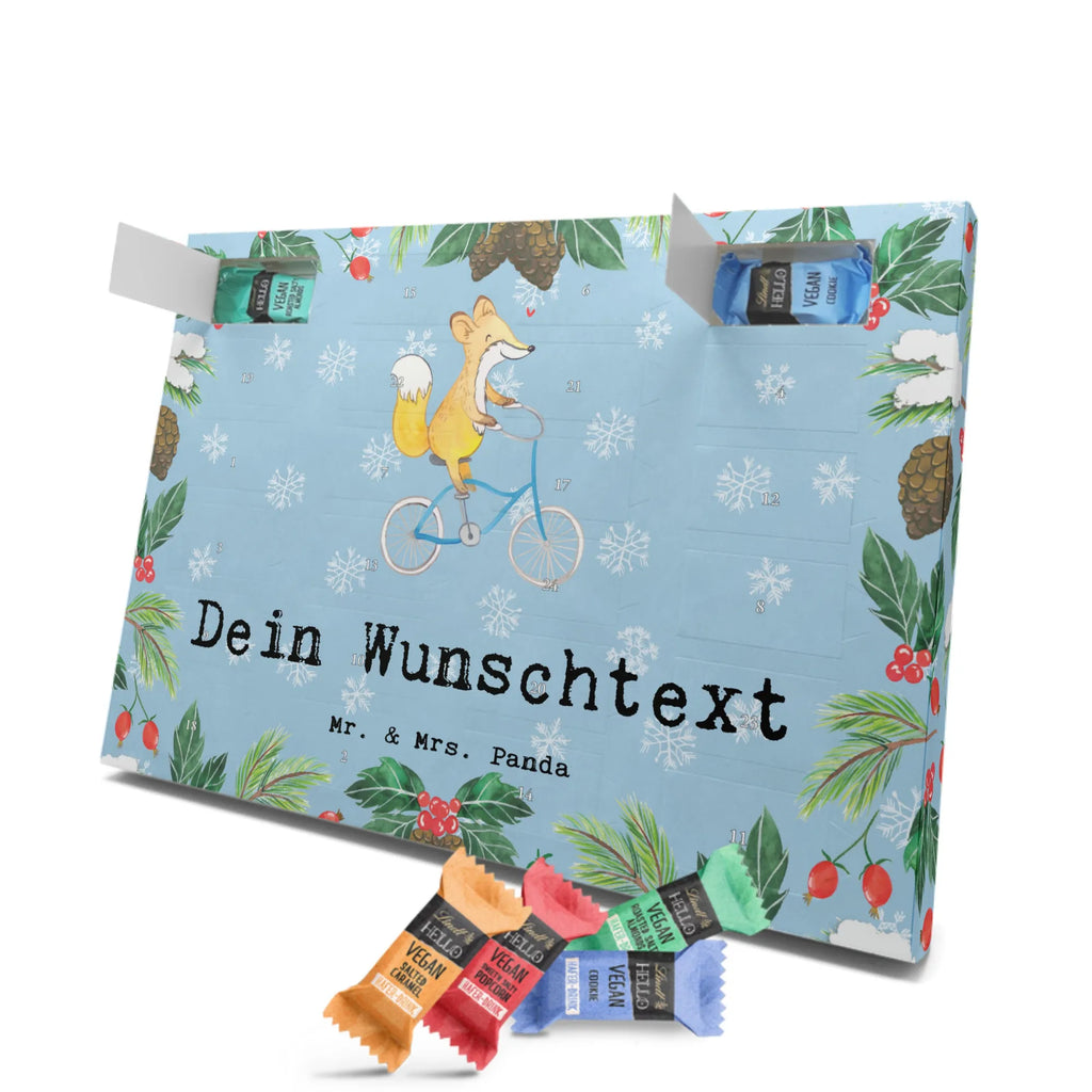 Personalisierter veganer Adventskalender Fuchs Fahrrad fahren Personalisierter veganer Adventskalender, Geschenk, Sport, Sportart, Hobby, Schenken, Danke, Dankeschön, Auszeichnung, Gewinn, Sportler, Fahrrad fahren, Radeln, Trekking, Mountainbiking, Radsport