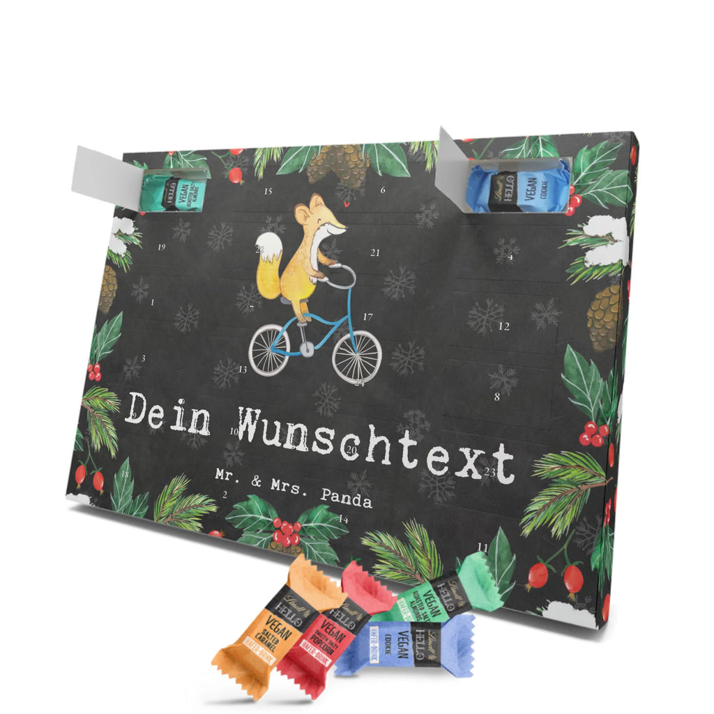 Personalisierter veganer Adventskalender Fuchs Fahrrad fahren Personalisierter veganer Adventskalender, Geschenk, Sport, Sportart, Hobby, Schenken, Danke, Dankeschön, Auszeichnung, Gewinn, Sportler, Fahrrad fahren, Radeln, Trekking, Mountainbiking, Radsport