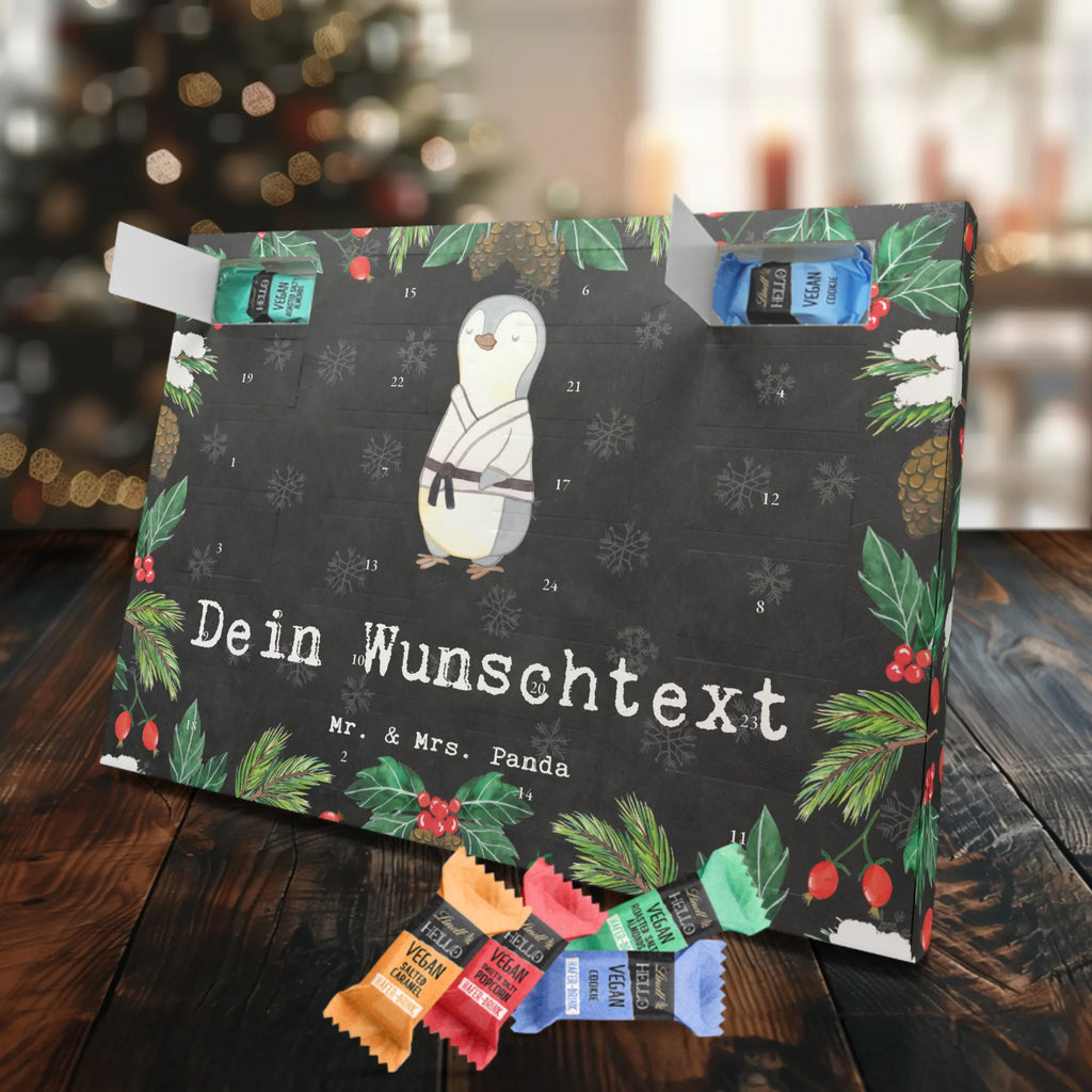 Personalisierter veganer Adventskalender Pinguin Karate Personalisierter veganer Adventskalender, Geschenk, Sport, Sportart, Hobby, Schenken, Danke, Dankeschön, Auszeichnung, Gewinn, Sportler, Karate, Kampfsportart, Selbstverteidigung, Kampfkunst, Karate Verein