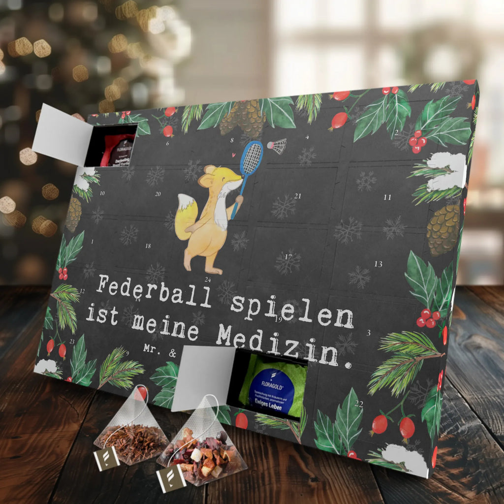 Tee Adventskalender Fuchs Federball spielen Adventskalender, Kerzen Adventskalender, Duftkerzen Adventskalender, Geschenk, Sport, Sportart, Hobby, Schenken, Danke, Dankeschön, Auszeichnung, Gewinn, Sportler, Federball spielen, Badminton