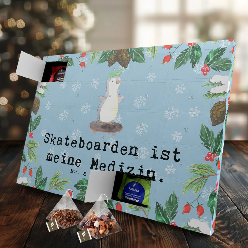 Tee Adventskalender Pinguin Skateboarden Adventskalender, Kerzen Adventskalender, Duftkerzen Adventskalender, Geschenk, Sport, Sportart, Hobby, Schenken, Danke, Dankeschön, Auszeichnung, Gewinn, Sportler, Skateboarden, Skateboard fahren, Skaten, Skateboard, Skateplatz