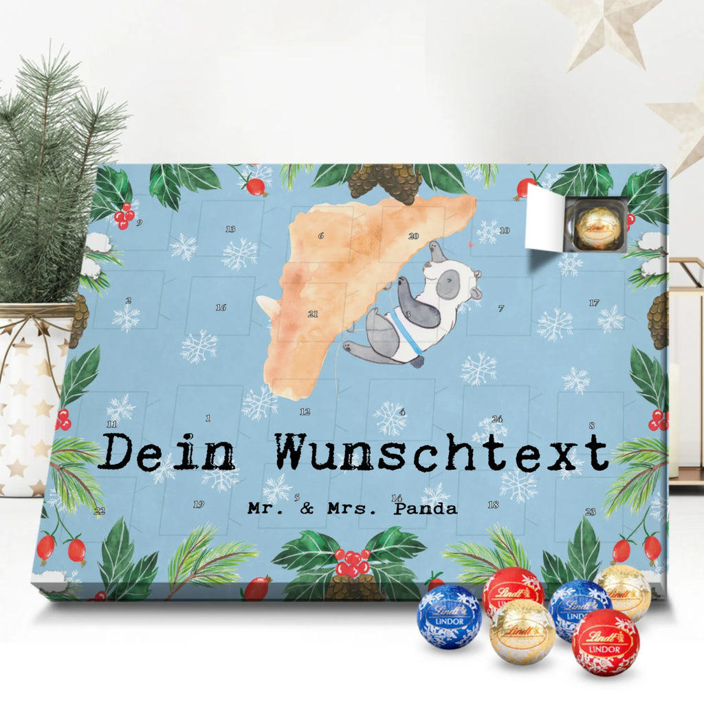 Personalisierter Kugel Markenschokolade Adventskalender Panda Klettern Personalisierter Kugel Markenschokolade Adventskalender, Geschenk, Sport, Sportart, Hobby, Schenken, Danke, Dankeschön, Auszeichnung, Gewinn, Sportler, Klettern, Bouldern, Kletterhalle, Klettersport