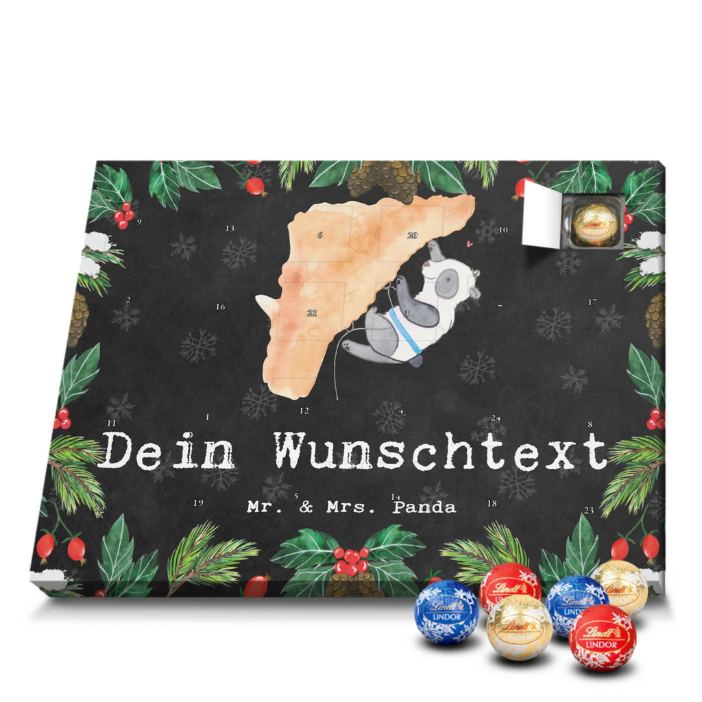 Personalisierter Kugel Markenschokolade Adventskalender Panda Klettern Personalisierter Kugel Markenschokolade Adventskalender, Geschenk, Sport, Sportart, Hobby, Schenken, Danke, Dankeschön, Auszeichnung, Gewinn, Sportler, Klettern, Bouldern, Kletterhalle, Klettersport