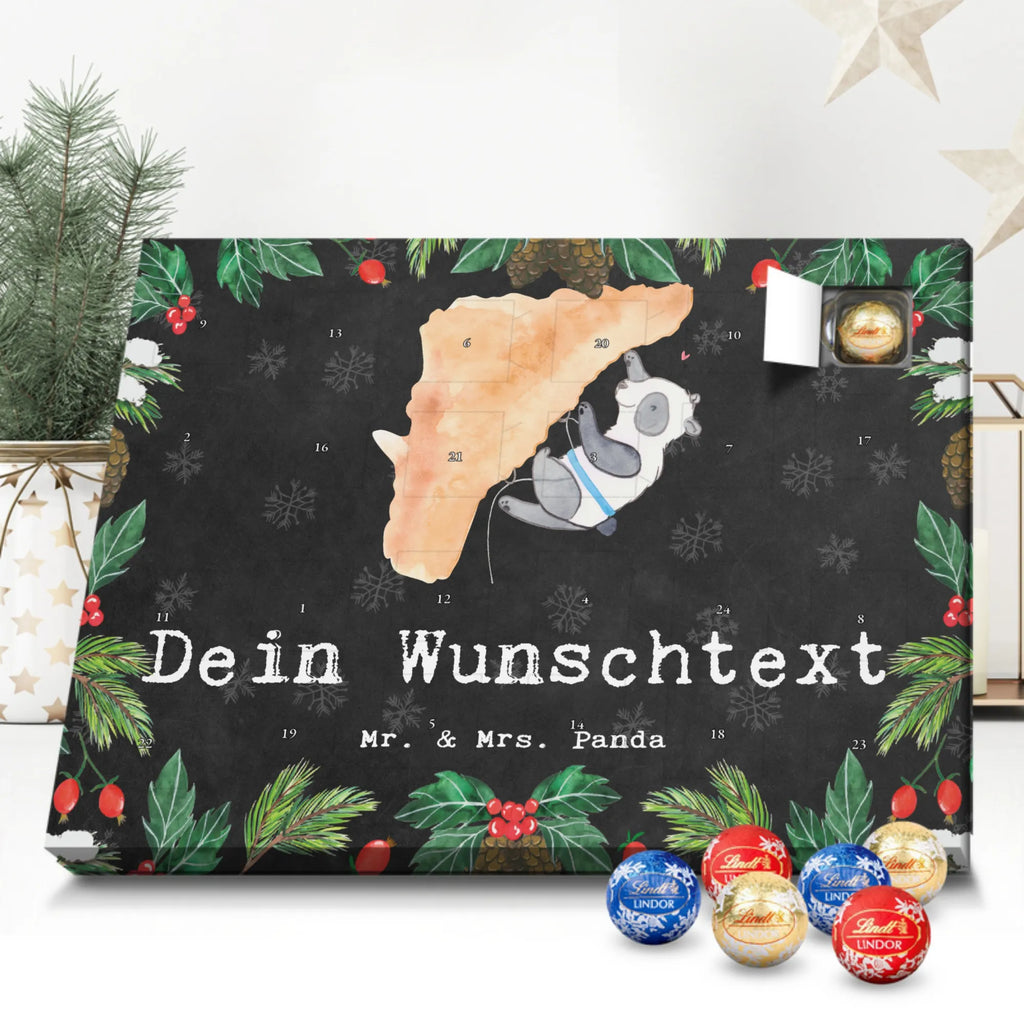 Personalisierter Kugel Markenschokolade Adventskalender Panda Klettern Personalisierter Kugel Markenschokolade Adventskalender, Geschenk, Sport, Sportart, Hobby, Schenken, Danke, Dankeschön, Auszeichnung, Gewinn, Sportler, Klettern, Bouldern, Kletterhalle, Klettersport