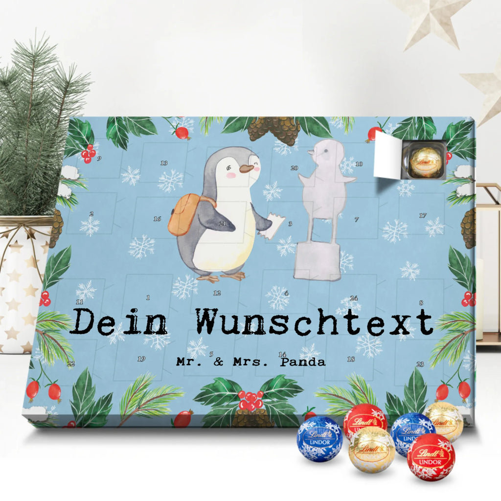 Personalisierter Kugel Markenschokolade Adventskalender Pinguin Museum besuchen Personalisierter Kugel Markenschokolade Adventskalender, Geschenk, Sport, Sportart, Hobby, Schenken, Danke, Dankeschön, Auszeichnung, Gewinn, Sportler, Museum besuchen, Museen