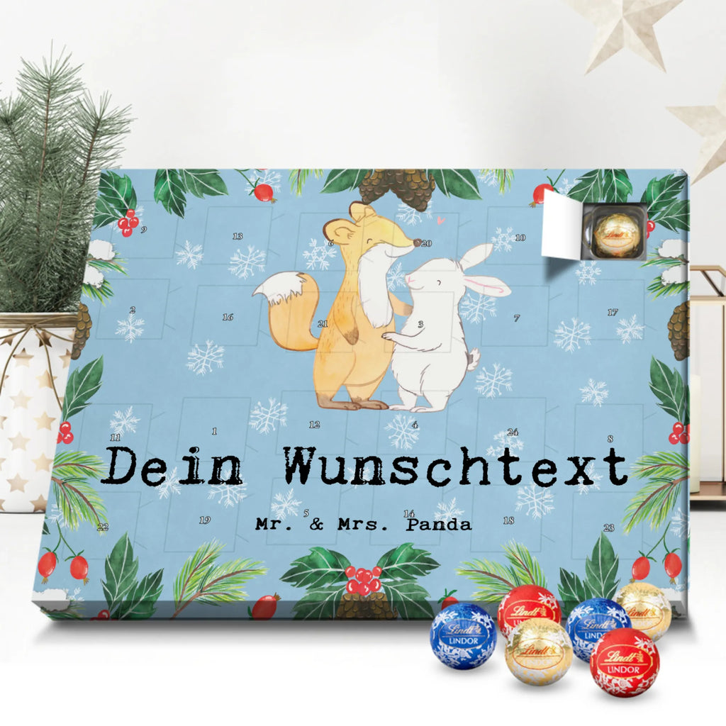 Personalisierter Kugel Markenschokolade Adventskalender Fuchs Hase Freunde treffen Personalisierter Kugel Markenschokolade Adventskalender, Geschenk, Sport, Sportart, Hobby, Schenken, Danke, Dankeschön, Auszeichnung, Gewinn, Sportler, Freunde treffen