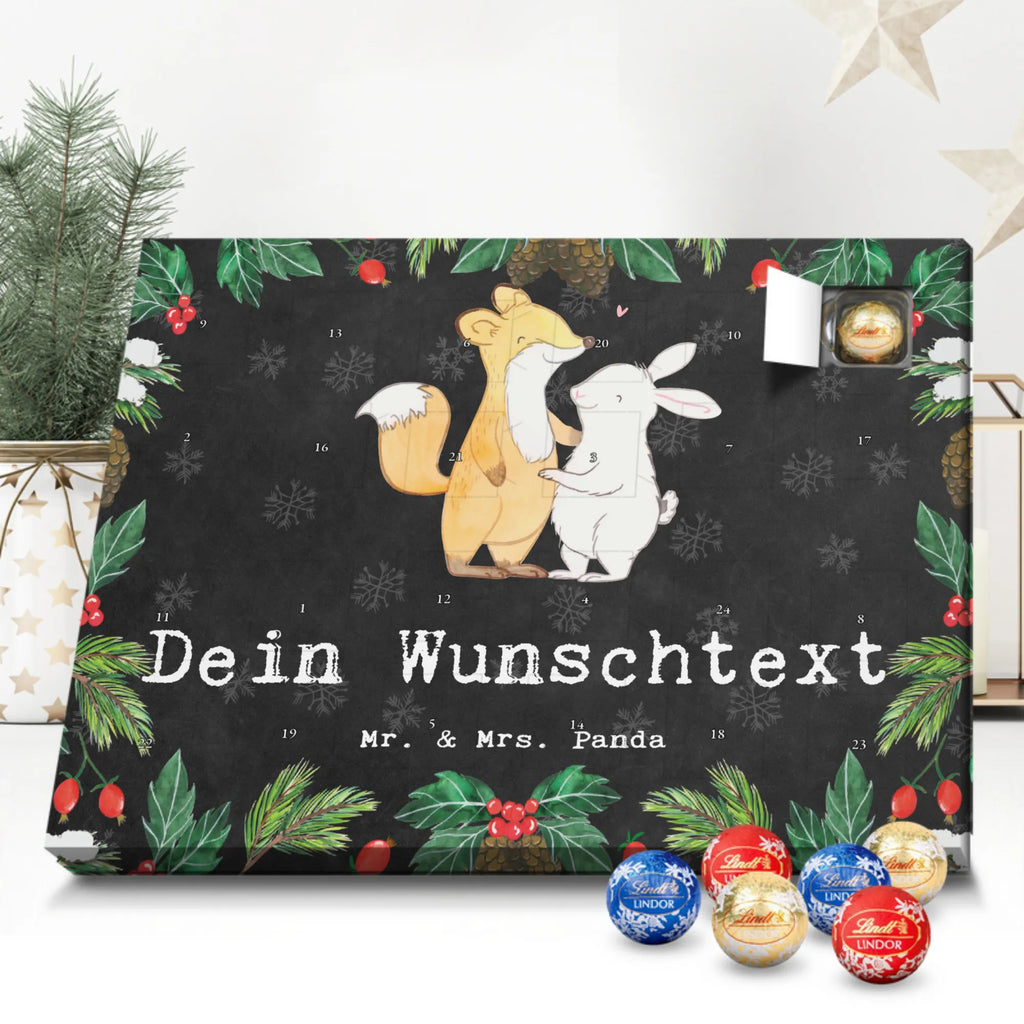 Personalisierter Kugel Markenschokolade Adventskalender Fuchs Hase Freunde treffen Personalisierter Kugel Markenschokolade Adventskalender, Geschenk, Sport, Sportart, Hobby, Schenken, Danke, Dankeschön, Auszeichnung, Gewinn, Sportler, Freunde treffen