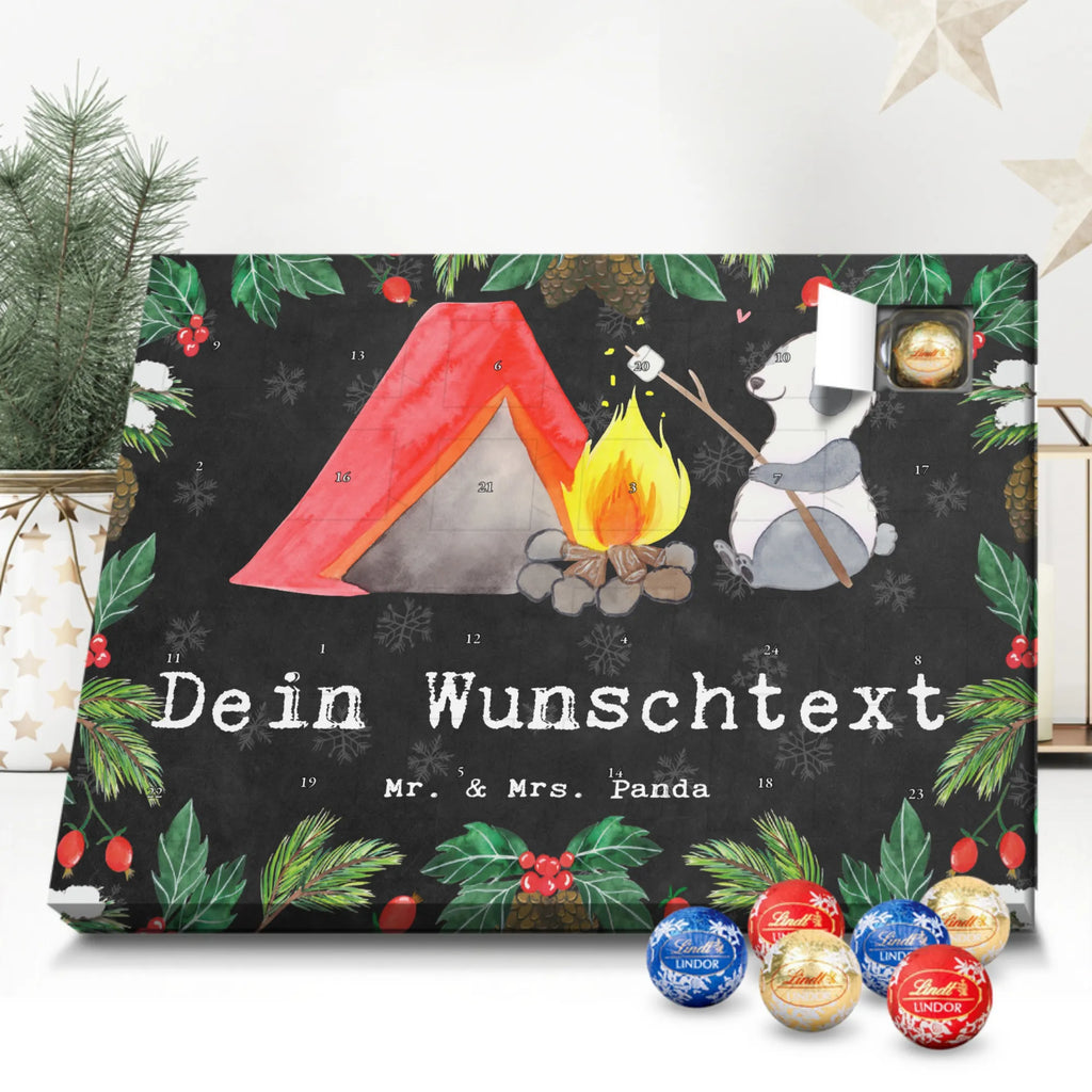 Personalisierter Kugel Markenschokolade Adventskalender Panda Campen Personalisierter Kugel Markenschokolade Adventskalender, Geschenk, Sport, Sportart, Hobby, Schenken, Danke, Dankeschön, Auszeichnung, Gewinn, Sportler, Campen, Camping, campen gehen, Zelten, Campingplatz