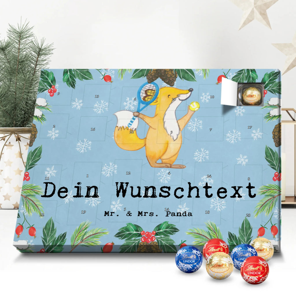 Personalisierter Kugel Markenschokolade Adventskalender Fuchs Tennis spielen Personalisierter Kugel Markenschokolade Adventskalender, Geschenk, Sport, Sportart, Hobby, Schenken, Danke, Dankeschön, Auszeichnung, Gewinn, Sportler, Tennis spielen, Tennisclub, Tennisverein, Tennis Turnier, Ballsportart