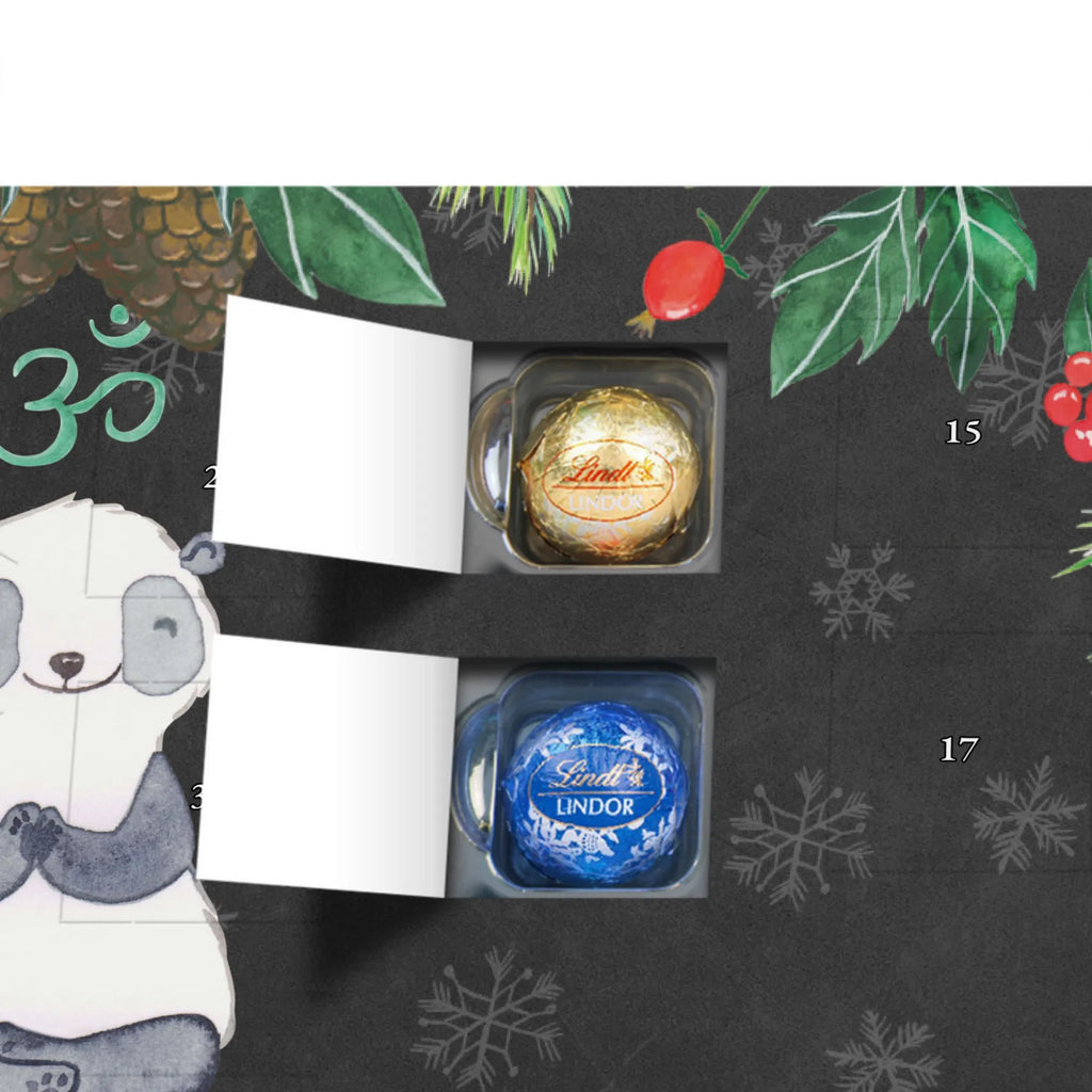 Personalisierter Kugel Markenschokolade Adventskalender Panda Meditieren Personalisierter Kugel Markenschokolade Adventskalender, Geschenk, Sport, Sportart, Hobby, Schenken, Danke, Dankeschön, Auszeichnung, Gewinn, Sportler, Meditieren, Meditation, Meditationskurs