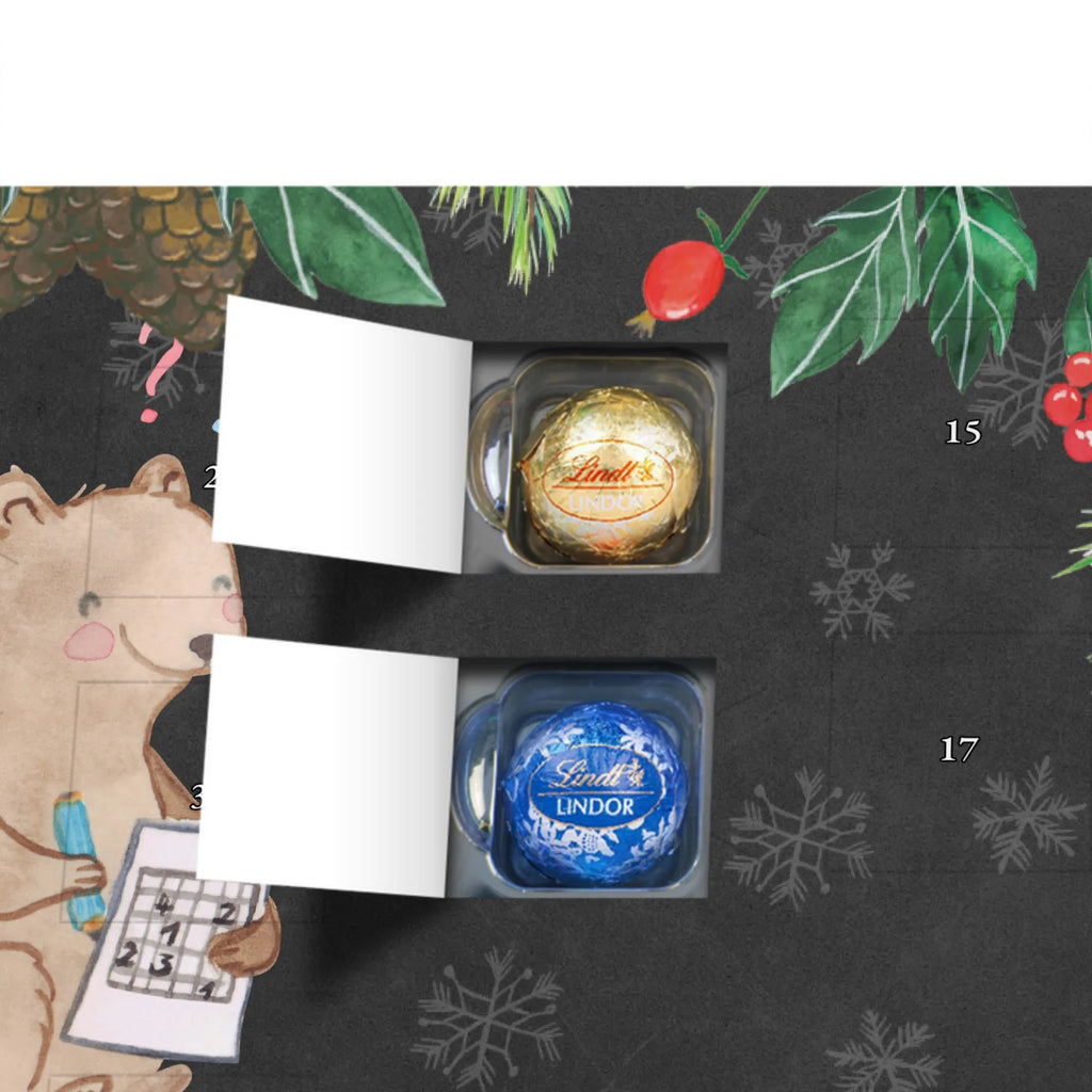 Personalisierter Kugel Markenschokolade Adventskalender Bär Rätsel lösen Personalisierter Kugel Markenschokolade Adventskalender, Geschenk, Sport, Sportart, Hobby, Schenken, Danke, Dankeschön, Auszeichnung, Gewinn, Sportler, Rätsel lösen, Kreuzworträtsel lösen, Knobeln, Gedächtnistraining, Gedächtnissport