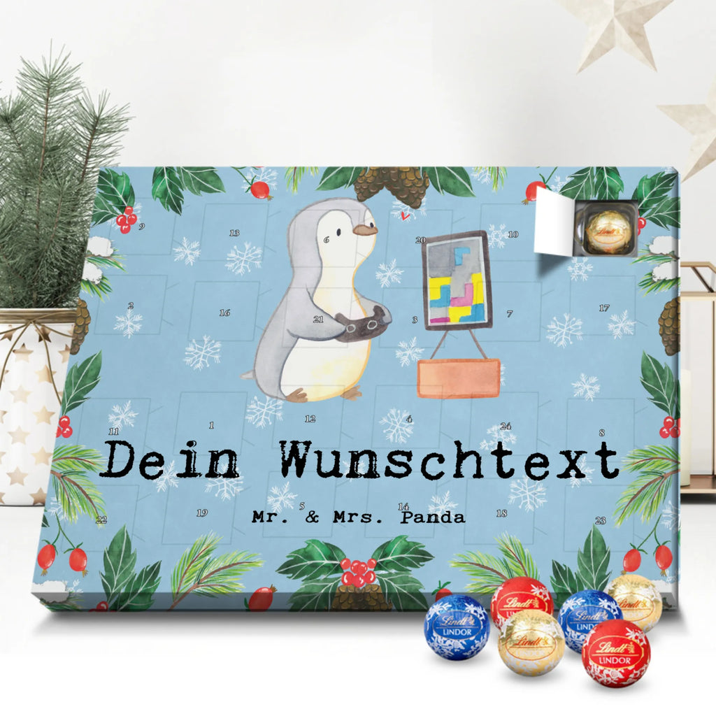 Personalisierter Kugel Markenschokolade Adventskalender Pinguin Zocken Personalisierter Kugel Markenschokolade Adventskalender, Geschenk, Sport, Sportart, Hobby, Schenken, Danke, Dankeschön, Auszeichnung, Gewinn, Sportler, Zocken, Gaming, Videospiele, Videogames