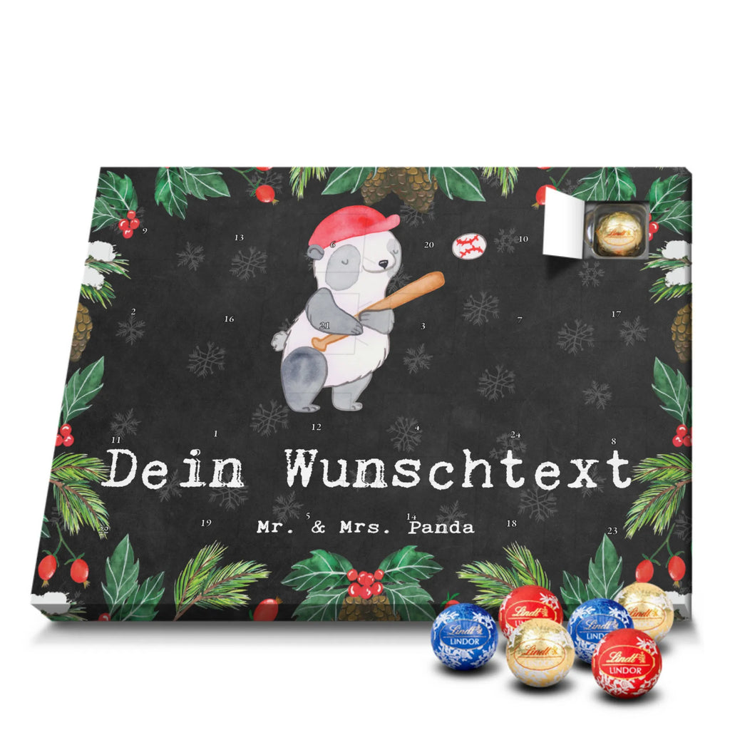 Personalisierter Kugel Markenschokolade Adventskalender Panda Baseball spielen Personalisierter Kugel Markenschokolade Adventskalender, Geschenk, Sport, Sportart, Hobby, Schenken, Danke, Dankeschön, Auszeichnung, Gewinn, Sportler, Baseball spielen, Baseball Spielen, Baseball Match, Ballsport, Baseballplatz, Baseballverein