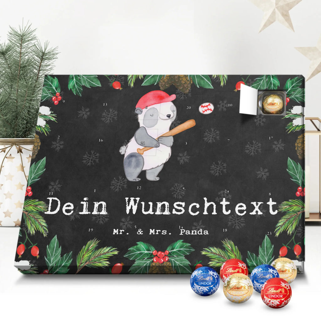 Personalisierter Kugel Markenschokolade Adventskalender Panda Baseball spielen Personalisierter Kugel Markenschokolade Adventskalender, Geschenk, Sport, Sportart, Hobby, Schenken, Danke, Dankeschön, Auszeichnung, Gewinn, Sportler, Baseball spielen, Baseball Spielen, Baseball Match, Ballsport, Baseballplatz, Baseballverein