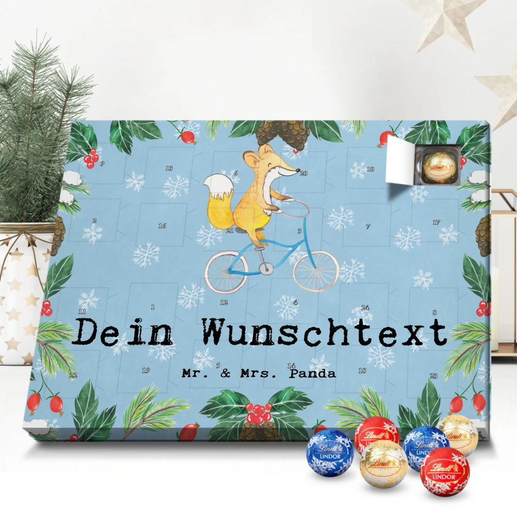 Personalisierter Kugel Markenschokolade Adventskalender Fuchs Fahrrad fahren Personalisierter Kugel Markenschokolade Adventskalender, Geschenk, Sport, Sportart, Hobby, Schenken, Danke, Dankeschön, Auszeichnung, Gewinn, Sportler, Fahrrad fahren, Radeln, Trekking, Mountainbiking, Radsport