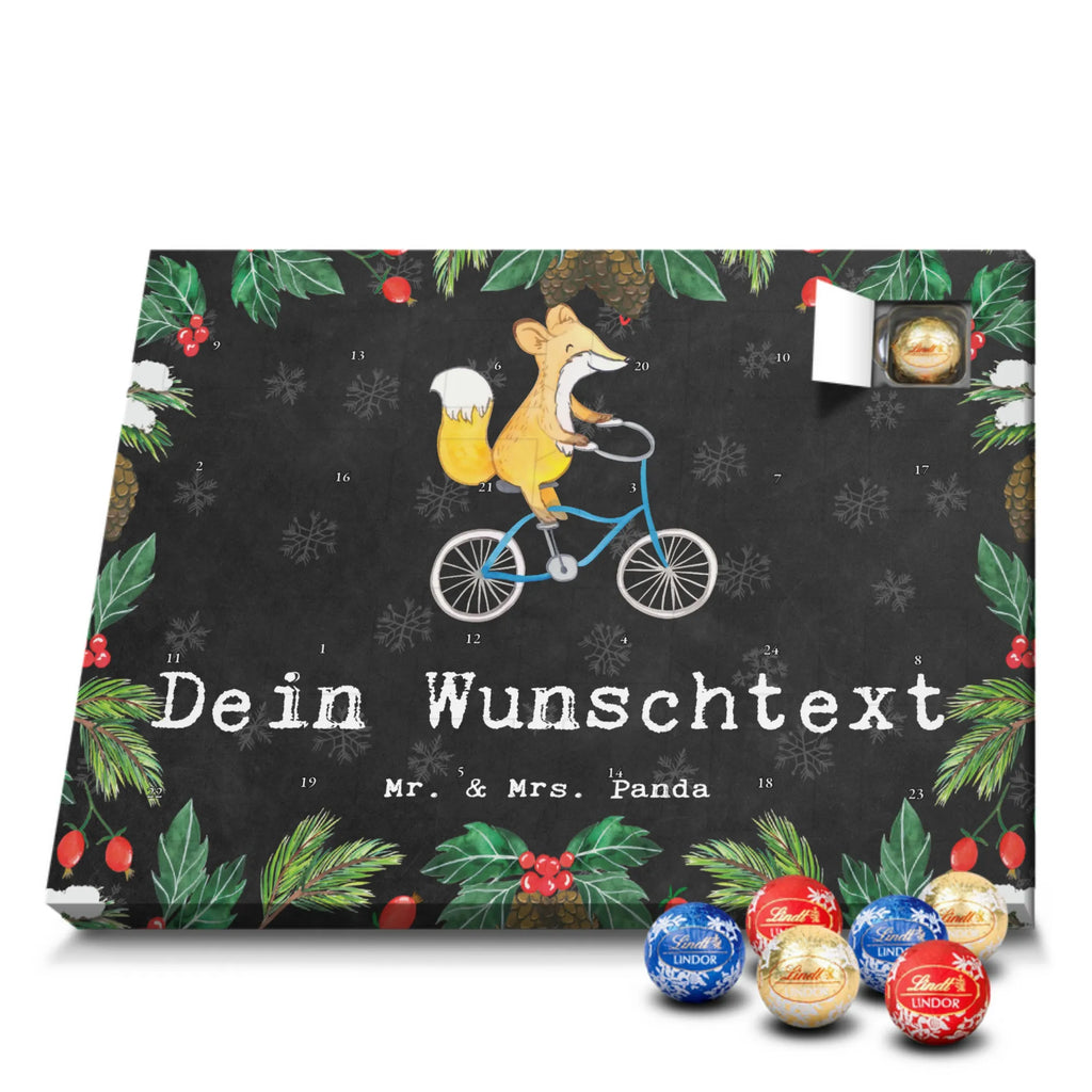 Personalisierter Kugel Markenschokolade Adventskalender Fuchs Fahrrad fahren Personalisierter Kugel Markenschokolade Adventskalender, Geschenk, Sport, Sportart, Hobby, Schenken, Danke, Dankeschön, Auszeichnung, Gewinn, Sportler, Fahrrad fahren, Radeln, Trekking, Mountainbiking, Radsport