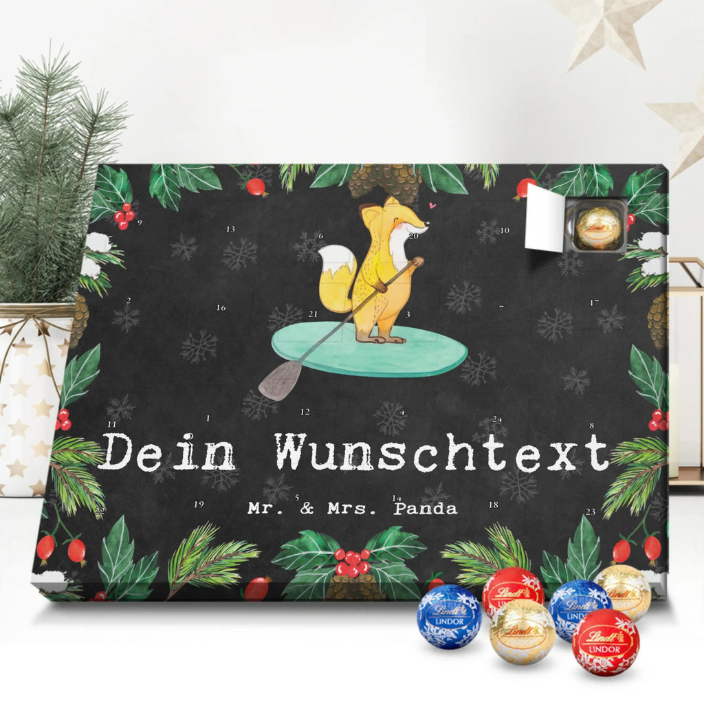 Personalisierter Kugel Markenschokolade Adventskalender Fuchs Stand Up Paddling Personalisierter Kugel Markenschokolade Adventskalender, Geschenk, Sport, Sportart, Hobby, Schenken, Danke, Dankeschön, Auszeichnung, Gewinn, Sportler, Stand Up Paddling, Paddle Boarding, SUB, subben, Stand up paddle