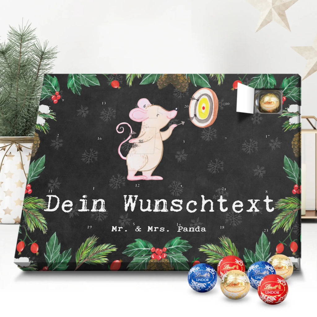 Personalisierter Kugel Markenschokolade Adventskalender Maus Dart spielen Personalisierter Kugel Markenschokolade Adventskalender, Geschenk, Sport, Sportart, Hobby, Schenken, Danke, Dankeschön, Auszeichnung, Gewinn, Sportler, Dart spielen, Darten, Darts, Dart Turnier