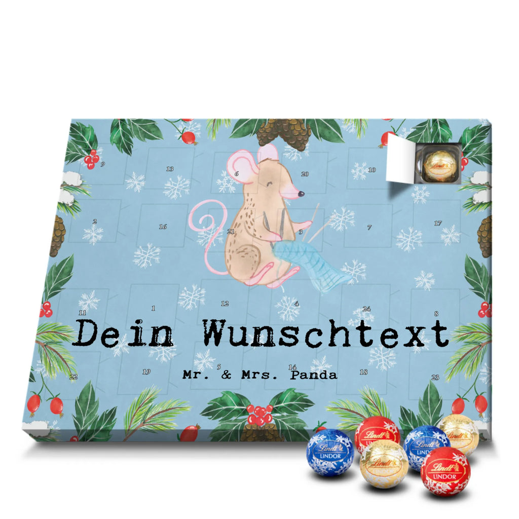 Personalisierter Kugel Markenschokolade Adventskalender Maus Stricken Personalisierter Kugel Markenschokolade Adventskalender, Geschenk, Sport, Sportart, Hobby, Schenken, Danke, Dankeschön, Auszeichnung, Gewinn, Sportler, Stricken, DIY