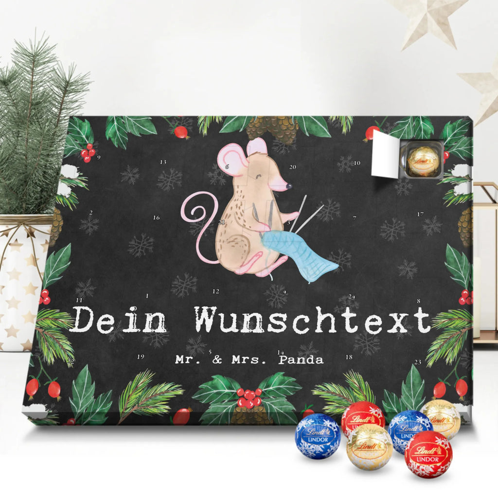 Personalisierter Kugel Markenschokolade Adventskalender Maus Stricken Personalisierter Kugel Markenschokolade Adventskalender, Geschenk, Sport, Sportart, Hobby, Schenken, Danke, Dankeschön, Auszeichnung, Gewinn, Sportler, Stricken, DIY