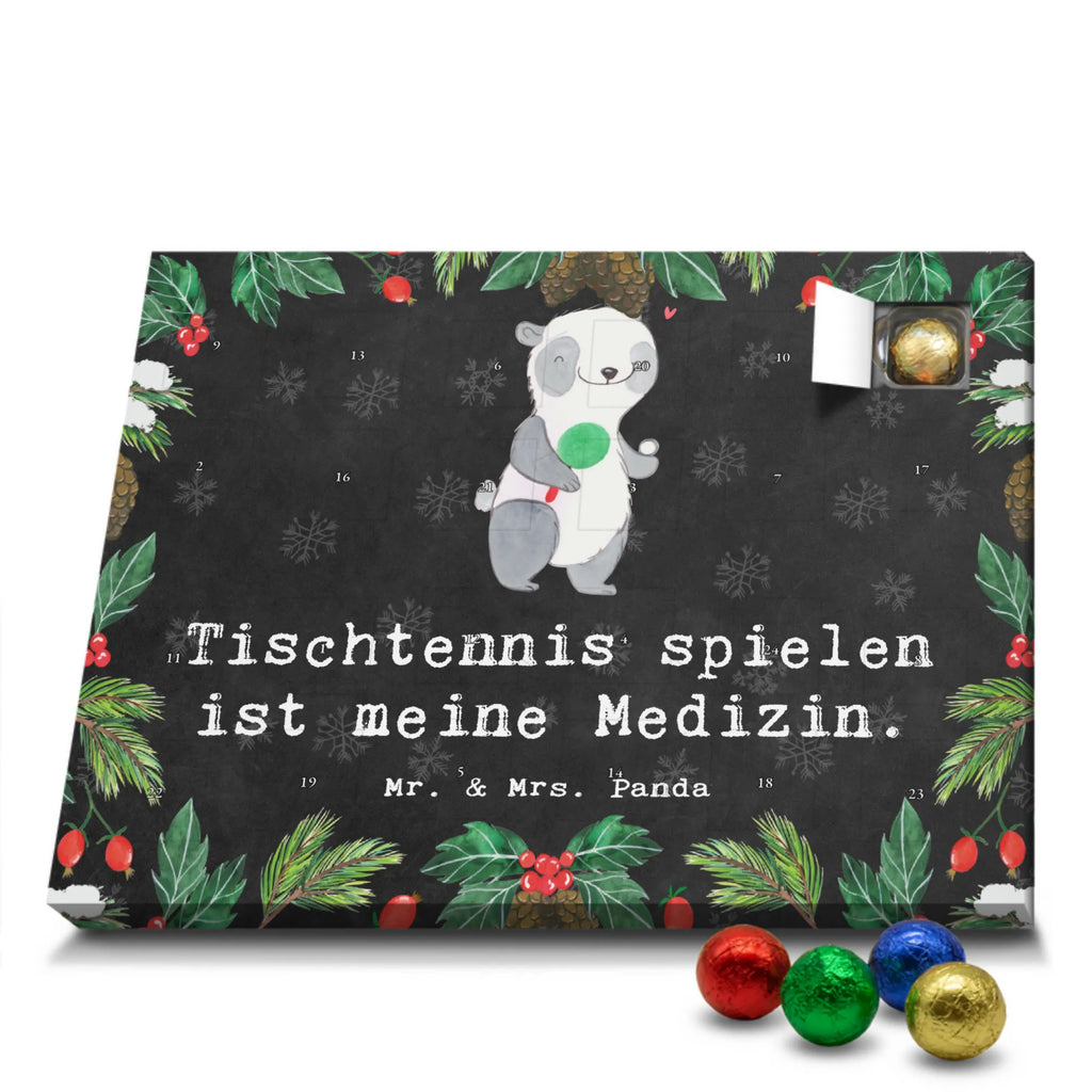 Schoko Adventskalender Panda Tischtennis Adventskalender, Schokoladen Adventskalender, Schoko Adventskalender, Geschenk, Sport, Sportart, Hobby, Schenken, Danke, Dankeschön, Auszeichnung, Gewinn, Sportler, Tischtennis, Tischtennis Bund, Tischtennis Verein, Ballsport