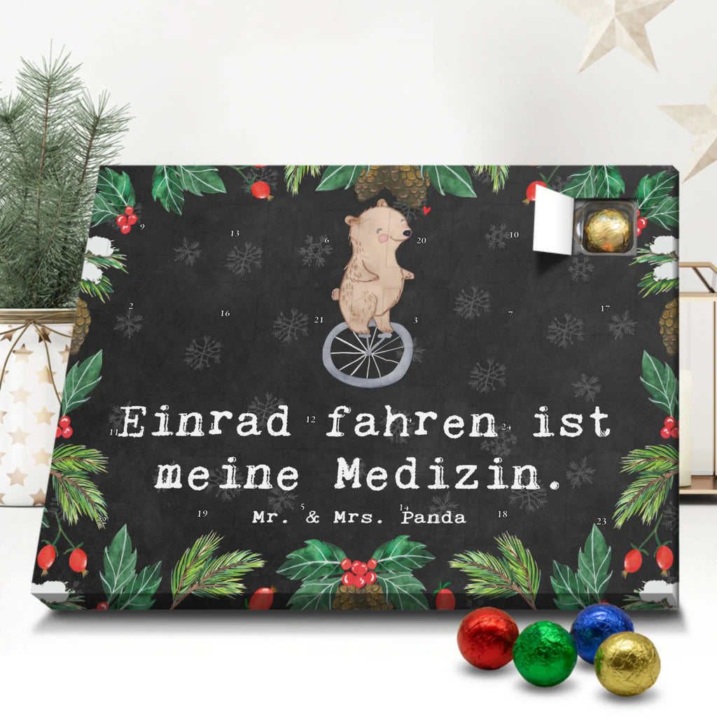 Schoko Adventskalender Bär Einrad fahren Adventskalender, Schokoladen Adventskalender, Schoko Adventskalender, Geschenk, Sport, Sportart, Hobby, Schenken, Danke, Dankeschön, Auszeichnung, Gewinn, Sportler, Einrad fahren