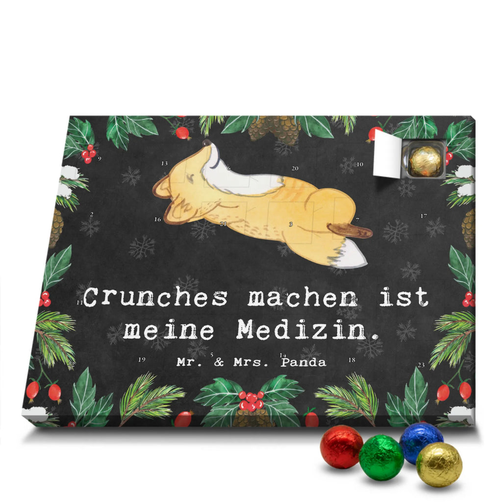 Schoko Adventskalender Fuchs Crunches Adventskalender, Schokoladen Adventskalender, Schoko Adventskalender, Geschenk, Sport, Sportart, Hobby, Schenken, Danke, Dankeschön, Auszeichnung, Gewinn, Sportler, Crunches, Fitness, Bauchpressen, Fitnessstudio