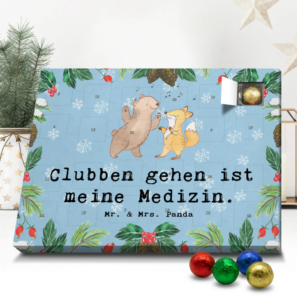 Schoko Adventskalender Bär & Fuchs Disco Adventskalender, Schokoladen Adventskalender, Schoko Adventskalender, Geschenk, Sport, Sportart, Hobby, Schenken, Danke, Dankeschön, Auszeichnung, Gewinn, Sportler, Disco, Clubs, Tanzen, Feiern, Clubbing