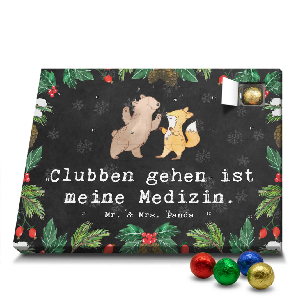 Schoko Adventskalender Bär & Fuchs Disco Adventskalender, Schokoladen Adventskalender, Schoko Adventskalender, Geschenk, Sport, Sportart, Hobby, Schenken, Danke, Dankeschön, Auszeichnung, Gewinn, Sportler, Disco, Clubs, Tanzen, Feiern, Clubbing