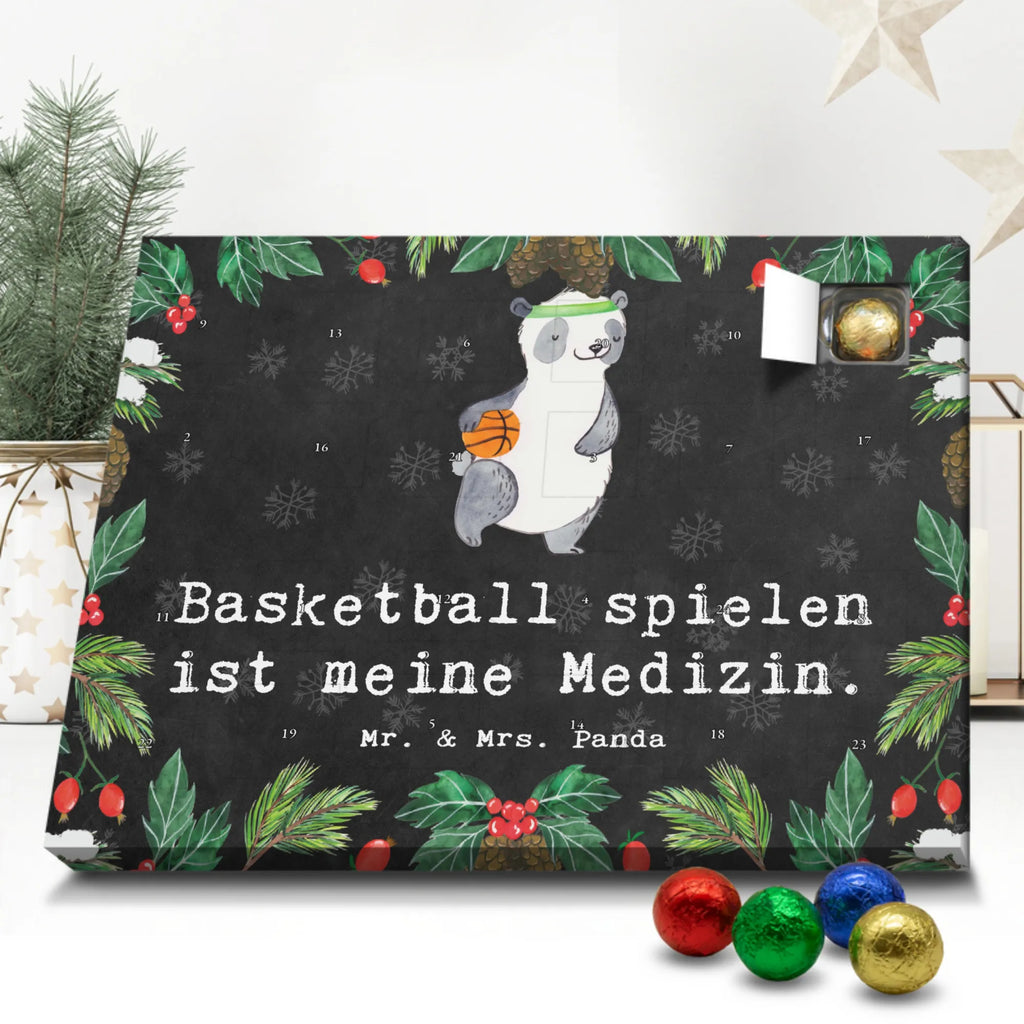 Schoko Adventskalender Panda Basketball Adventskalender, Schokoladen Adventskalender, Schoko Adventskalender, Geschenk, Sport, Sportart, Hobby, Schenken, Danke, Dankeschön, Auszeichnung, Gewinn, Sportler, Basketball, Basketball Verein, Basketball Verband, Basketballplatz