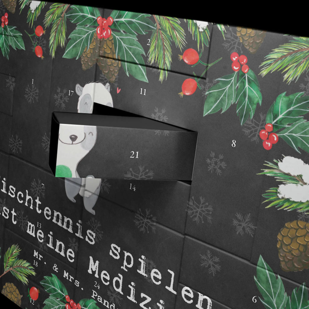 Befüllbarer Adventskalender Panda Tischtennis Befüllbarer Adventskalender, Adventskalender zum selbst befüllen, Geschenk, Sport, Sportart, Hobby, Schenken, Danke, Dankeschön, Auszeichnung, Gewinn, Sportler, Tischtennis, Tischtennis Bund, Tischtennis Verein, Ballsport