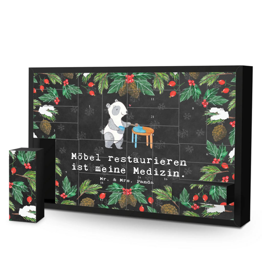 Befüllbarer Adventskalender Panda Möbel restaurieren Befüllbarer Adventskalender, Adventskalender zum selbst befüllen, Geschenk, Sport, Sportart, Hobby, Schenken, Danke, Dankeschön, Auszeichnung, Gewinn, Sportler, Möbel restaurieren, antike Möbel restaurieren, Handwerk, Restaurator