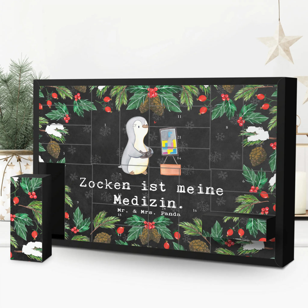 Befüllbarer Adventskalender Pinguin Zocken Befüllbarer Adventskalender, Adventskalender zum selbst befüllen, Geschenk, Sport, Sportart, Hobby, Schenken, Danke, Dankeschön, Auszeichnung, Gewinn, Sportler, Zocken, Gaming, Videospiele, Videogames