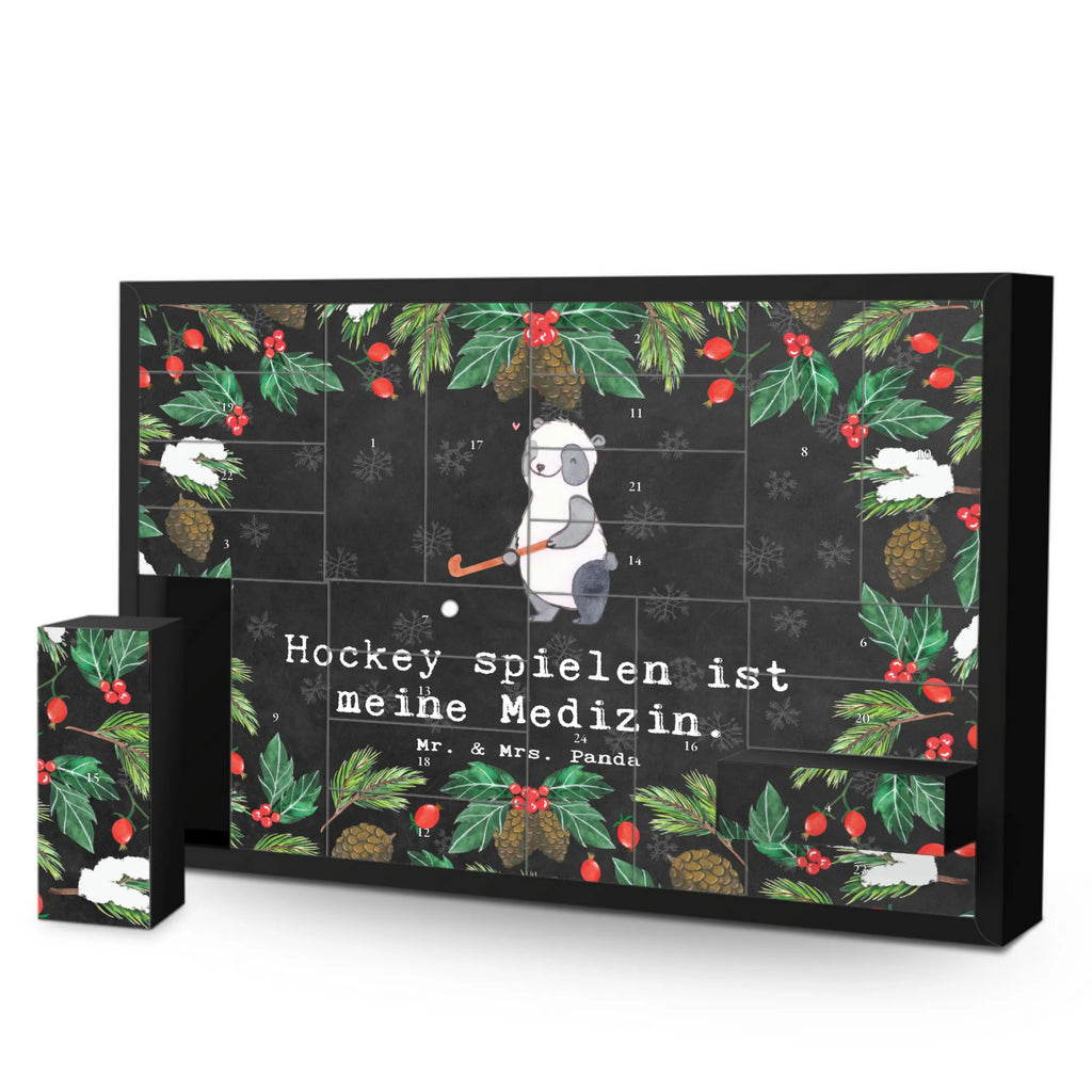 Befüllbarer Adventskalender Panda Hockey spielen Befüllbarer Adventskalender, Adventskalender zum selbst befüllen, Geschenk, Sport, Sportart, Hobby, Schenken, Danke, Dankeschön, Auszeichnung, Gewinn, Sportler, Hockey spielen, Feldhockey, Hockeyschläger, Hockey Verein