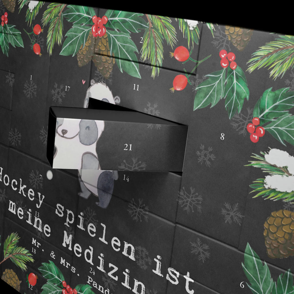 Befüllbarer Adventskalender Panda Hockey spielen Befüllbarer Adventskalender, Adventskalender zum selbst befüllen, Geschenk, Sport, Sportart, Hobby, Schenken, Danke, Dankeschön, Auszeichnung, Gewinn, Sportler, Hockey spielen, Feldhockey, Hockeyschläger, Hockey Verein