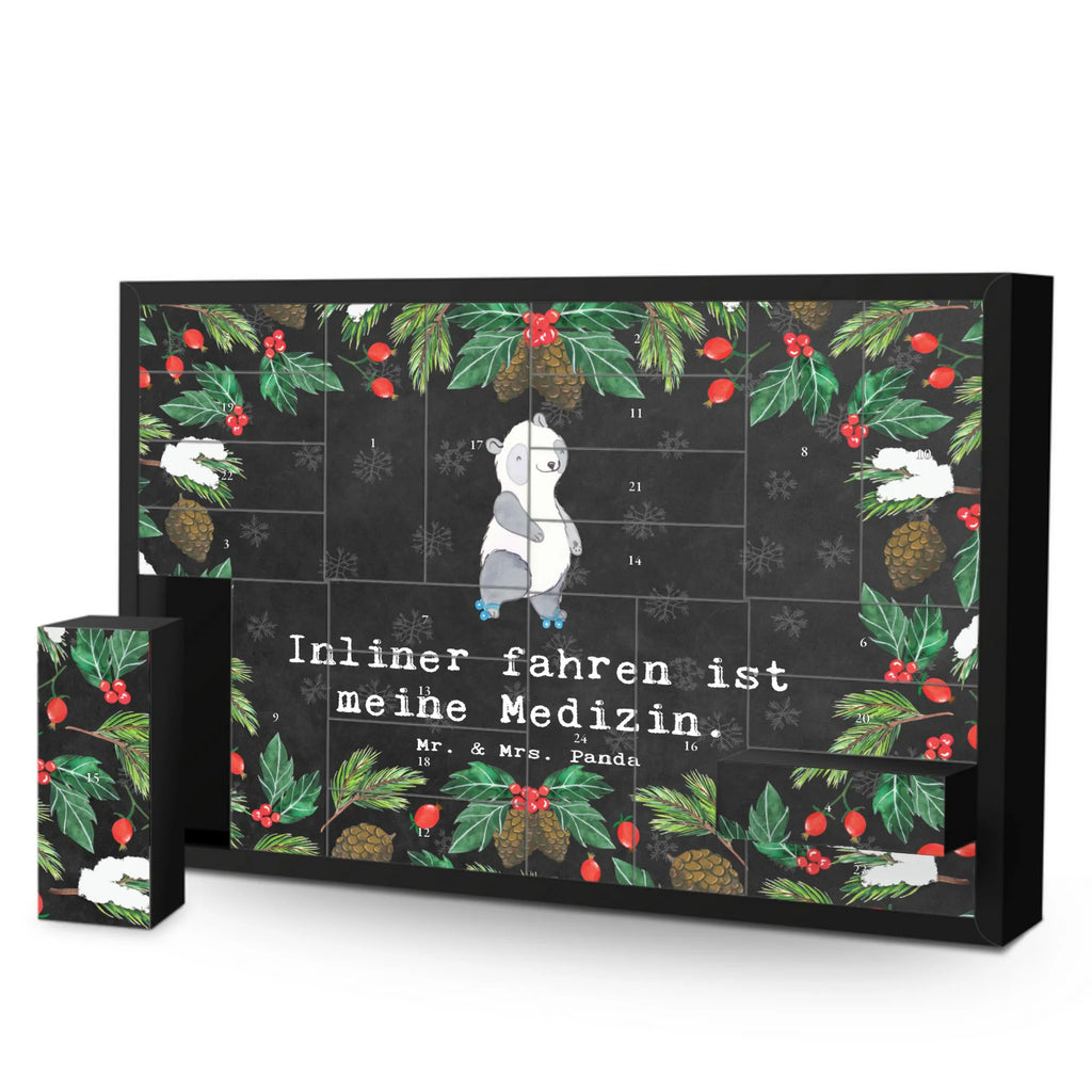 Befüllbarer Adventskalender Panda Inliner fahren Befüllbarer Adventskalender, Adventskalender zum selbst befüllen, Geschenk, Sport, Sportart, Hobby, Schenken, Danke, Dankeschön, Auszeichnung, Gewinn, Sportler, Inliner fahren, Rollschuh fahren, Rollerblades, inlinern