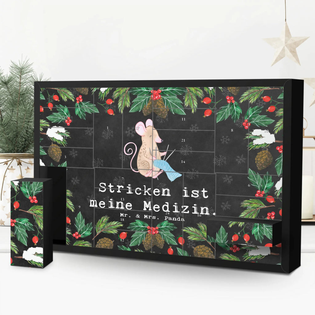 Befüllbarer Adventskalender Maus Stricken Befüllbarer Adventskalender, Adventskalender zum selbst befüllen, Geschenk, Sport, Sportart, Hobby, Schenken, Danke, Dankeschön, Auszeichnung, Gewinn, Sportler, Stricken, DIY