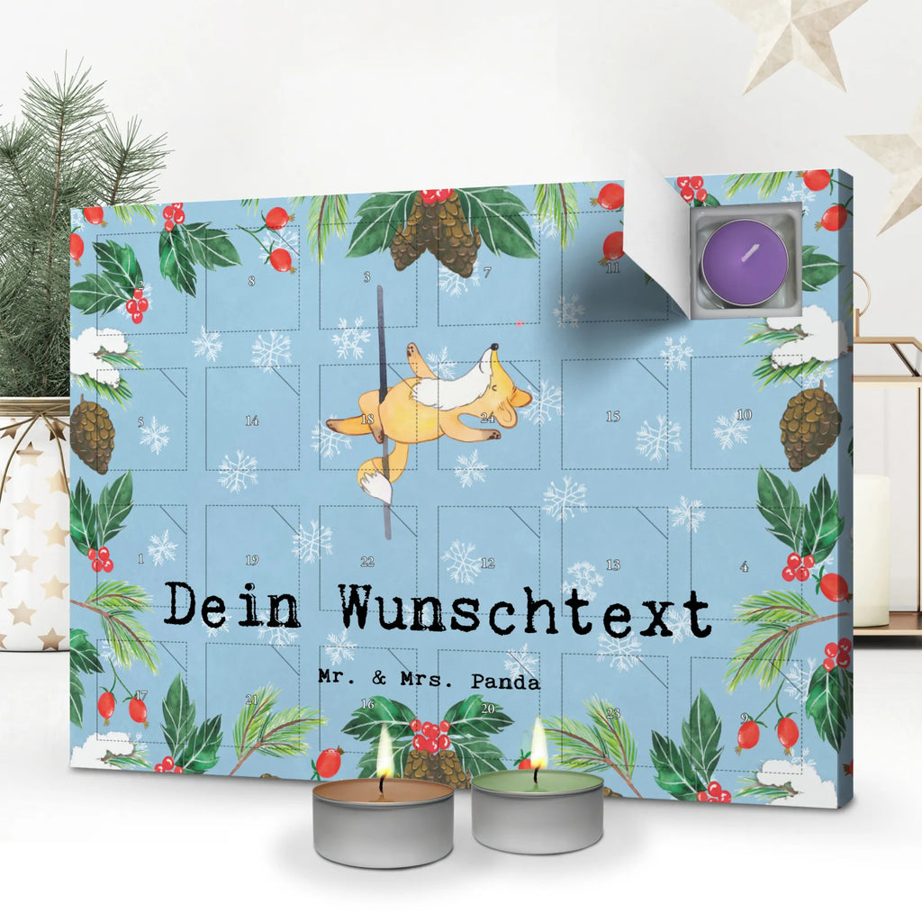 Personalisierter Duftkerzen Adventskalender Fuchs Poledance Personalisierter Duftkerzen Adventskalender, Geschenk, Sport, Sportart, Hobby, Schenken, Danke, Dankeschön, Auszeichnung, Gewinn, Sportler, Pole Dance, Tanzen, Tanz