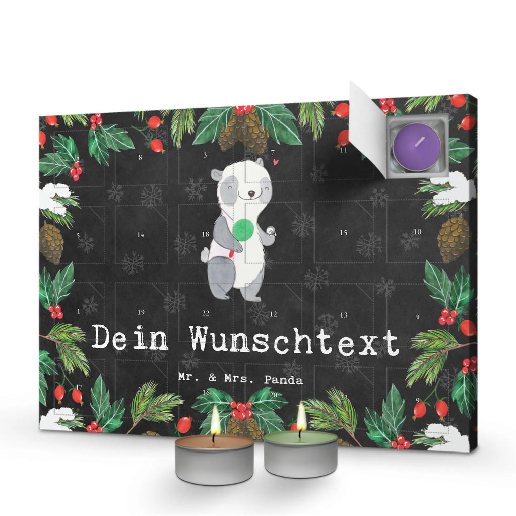 Personalisierter Duftkerzen Adventskalender Panda Tischtennis Personalisierter Duftkerzen Adventskalender, Geschenk, Sport, Sportart, Hobby, Schenken, Danke, Dankeschön, Auszeichnung, Gewinn, Sportler, Tischtennis, Tischtennis Bund, Tischtennis Verein, Ballsport